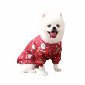 Quality Soft Winter Pet Christmas Sweater Warm Christmas T Shirts Cotton / Tulle Material wholesale