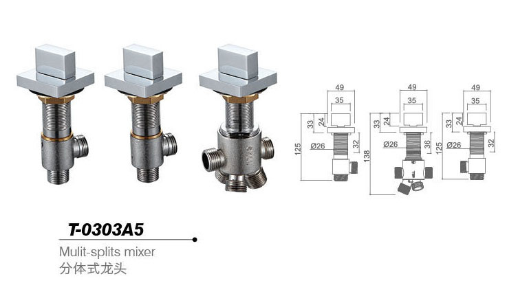 Bathtub mixer,Faucet,T-0302A5