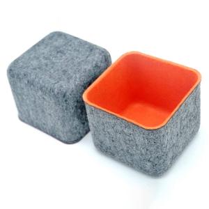 Quality 3-4cm Fabric 4 Combinations Gray Felt Storage Cube Bin 120mL wholesale