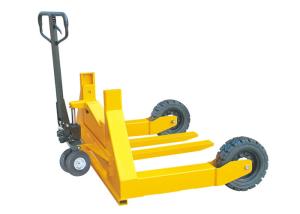 Quality Adjustable Forks Rough Terrain Pallet Truck With Rubber Wheels 240mm Total Lift Height wholesale
