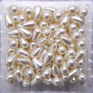 Quality DIY Fashion Beads ABS Plastic Bead 10mmx15mm White Drop Simulated Pearls wholesale