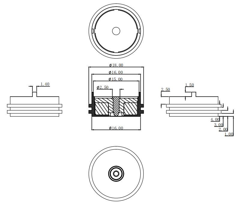 6A Magnetic 2 Pin Connector Customized Round Pogo Pin Connector 18.0mm Diameter Male And Female