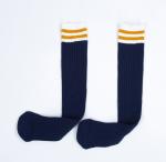 Strips Knitting Girls Knee High Socks Breathable Sweat Absorbent Casual Socks