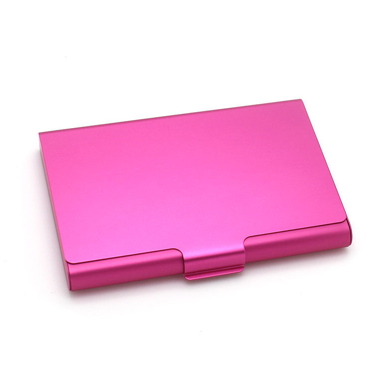 Aluminum alloy business card box folding business card box 93x62x10mm logo customized