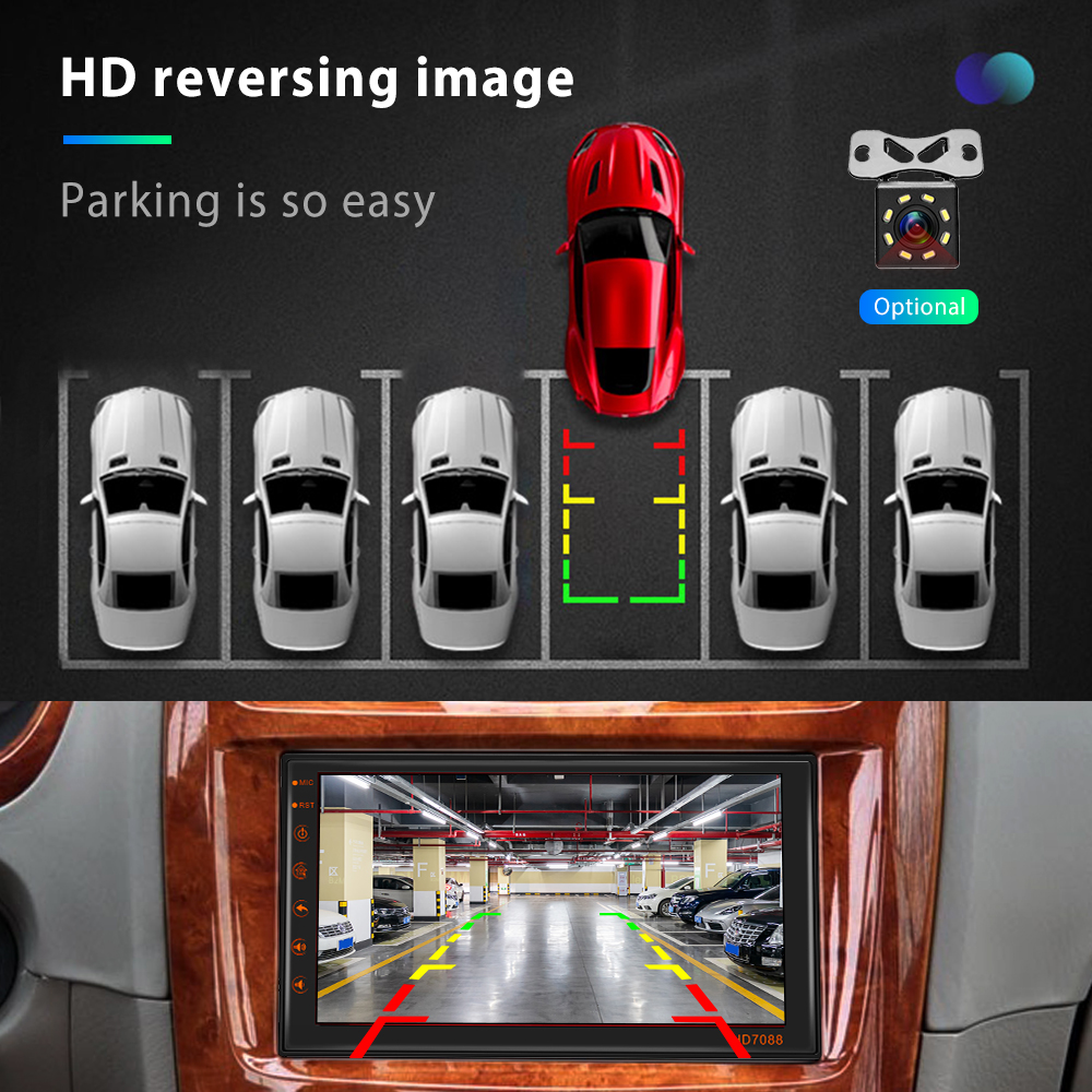 Universal 7" Touch Screen Display Autoradio Stereo MP5 Video Car Multimedia DVD Player