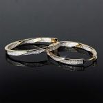 New Fashion S925 Jewelry Party Gift Custom CZ Huggie Gold Hoop Earrings For