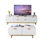 Multifunctional Living Room Furniture Sets Customized Metal Frame Center Table