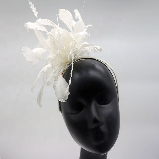 Silk Screen Printed Goose Flower Feather Headband For Father's Day Occasion