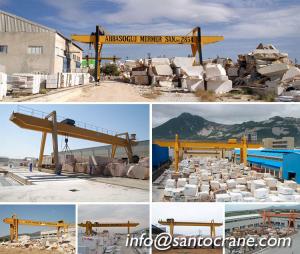 Quality 80ton Heavy Duty Double Girder Gantry Cranes For Granite And Marble Stone Lifting wholesale