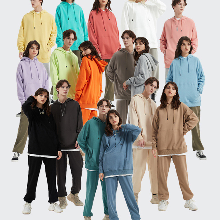 Custom Streetwear Thin Drawstring 350g Sweatshirts Slim Fit Graphic Polyester 100% Cotton Moletons Unisex Hoodie With Pocket