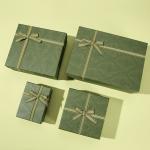 Green Lid And Base Box Rigid Cardboard Carton Box Gift Packaging Paper Boxes