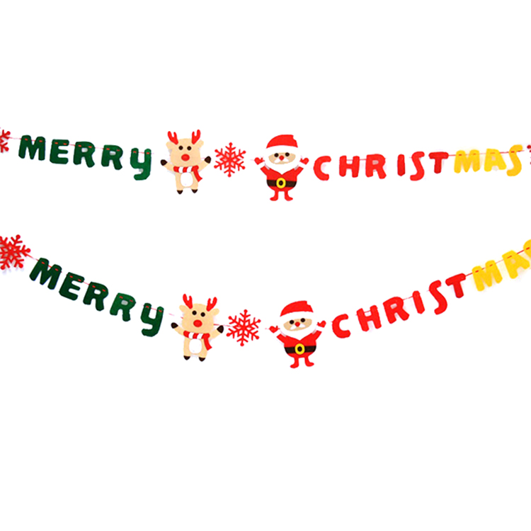 2mm Thickness Felt Banner For Christmas Party Decoration