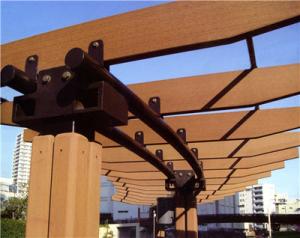 Quality Temperature Resistant WPC Pergola UV Resistance Garden Wooden Covered Pergola wholesale
