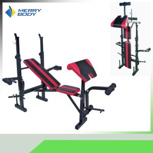 Quality Merrybody Bench Press With Leg Curl Weight Gym 24.5kg Body Building wholesale