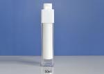 Transparent AS 50ml Cosmetic Airless Bottle 161mm Height Rectangular