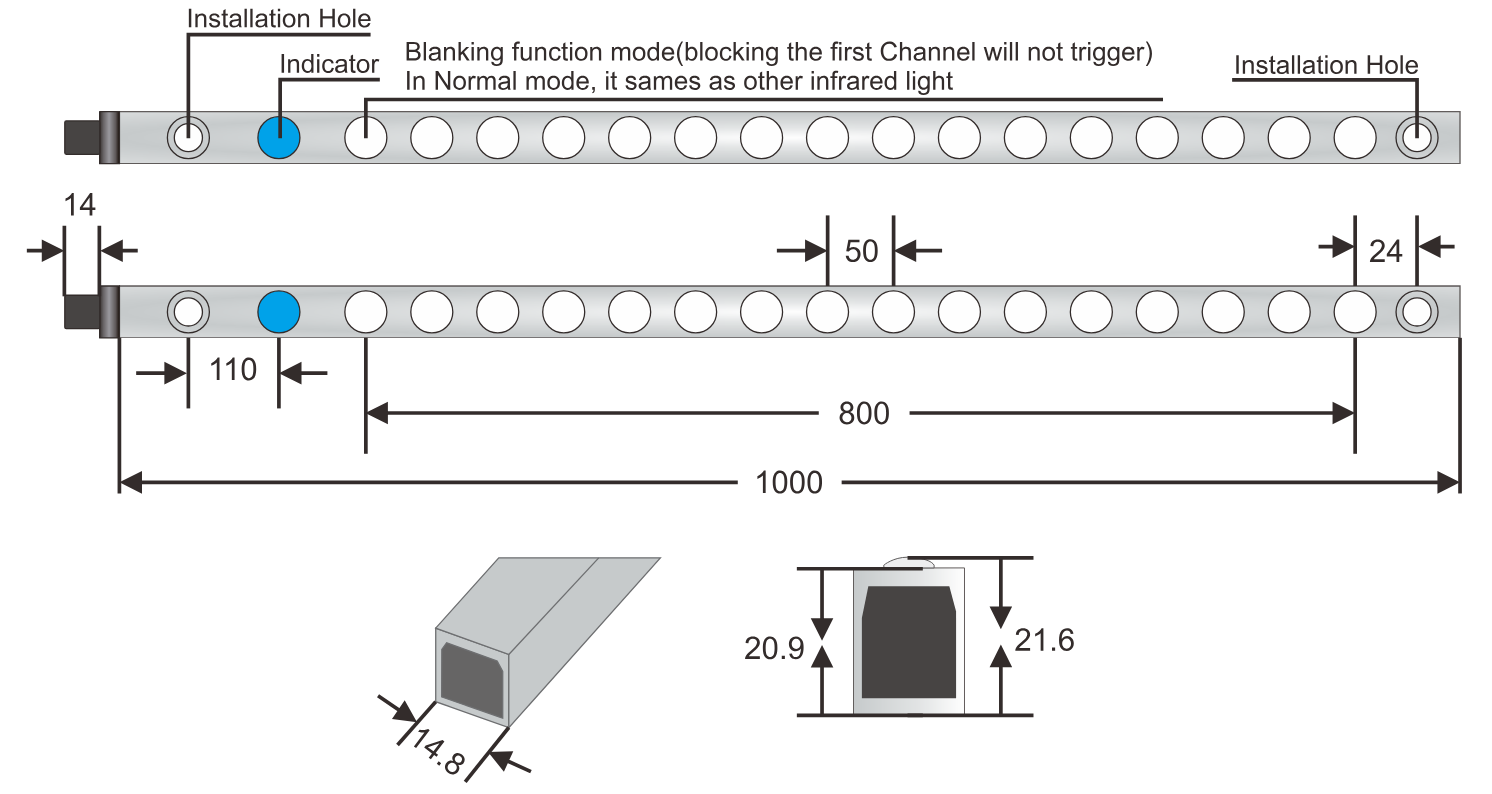 Infrared light curtain
