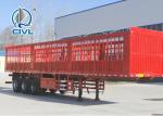 Red Cargo Semi Trailer Trucks Semitrailer Series 13m Three Axle Cargo Semitraile