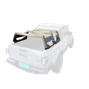 Quality JEEP Compatible Black Textured Powder Coating Finish Overland Bed Rack Roll Bar System wholesale