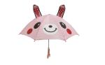 18 Inches 3D Design Animal Kids Compact Umbrella Pink 10mm Metal Shaft Frame