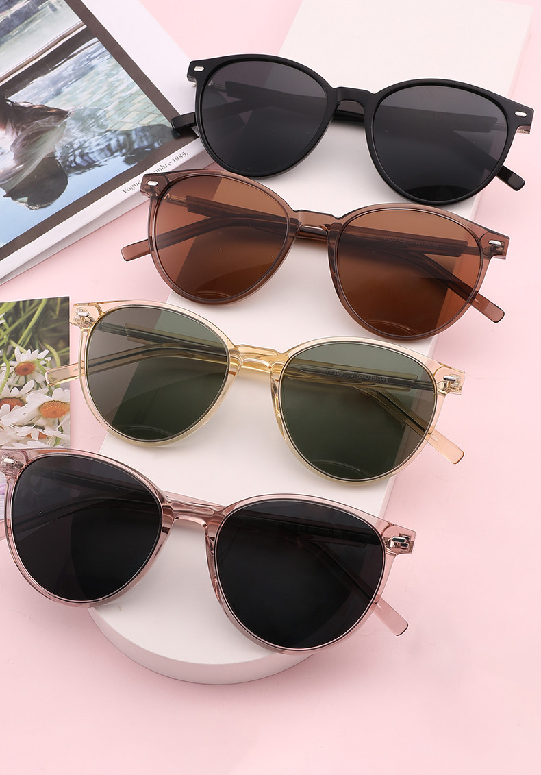 Acetate Frame Round Reading Sunglasses UV Protection OEM With Spring Hinge
