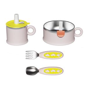 Quality Eco Friendly SS316 Infant Tableware Baby Products Silicone Dinnerware Infant Suction Plate wholesale