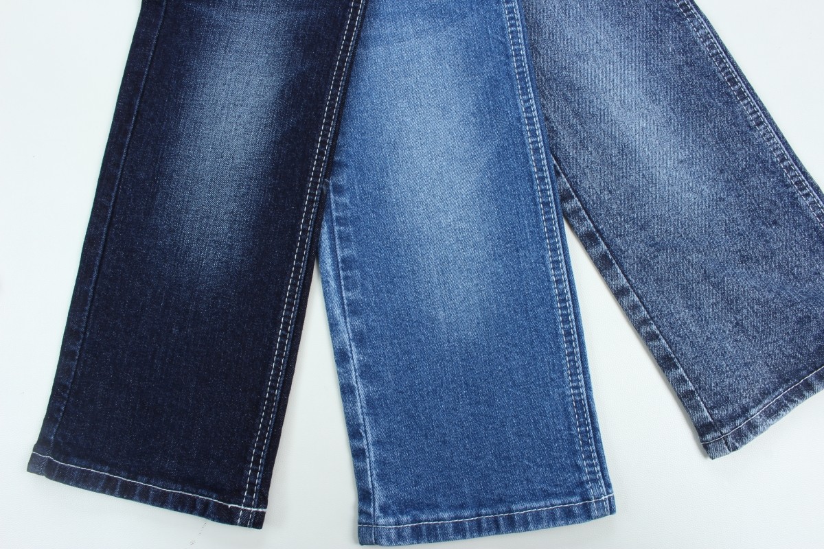 Cotton Spandex 11 Oz Dark Blue Warp Slub Woven Denim Jeans Fabric