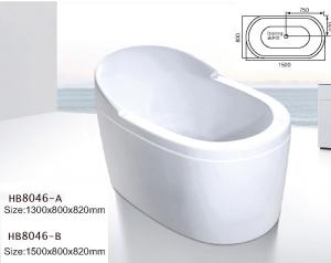 Quality Bathtubs, freestanding Bathtub without faucet , hand shower HB8046 wholesale
