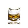 Buy cheap Golden Rim Hand Blown 95mm 7 Oz Twist Whiskey Glasses Irregular Shape, Lead Free from wholesalers