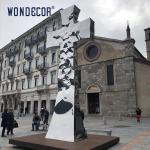 Outdoor Square Large Metal Art Cross Stainless Steel Sculpture