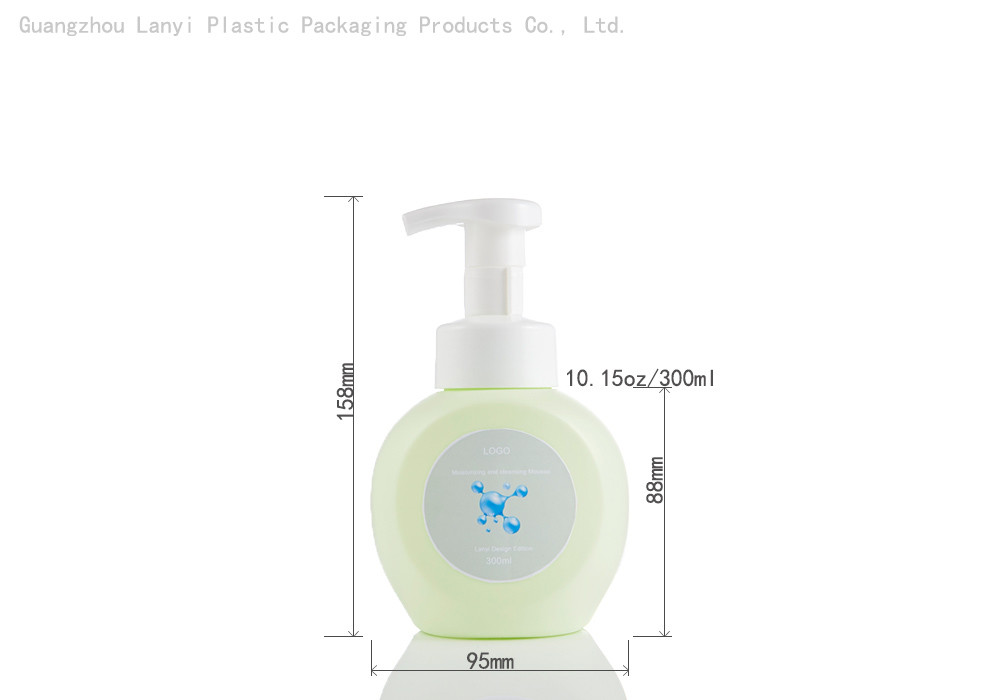 300ml 10.15oz HDPE Hand Sanitizer Foam Pump Bottle