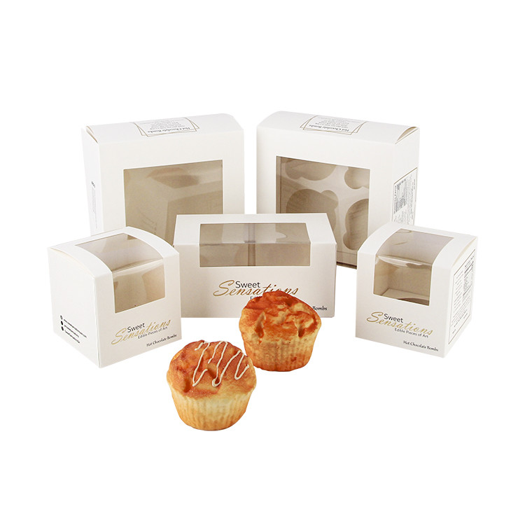 Single Mini Kraft Paper Cupcake Cake Boxes 2 4 6 12 Holes For Wedding Christmas
