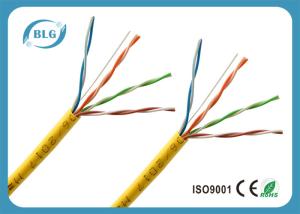 Quality Long White Cat5e Ethernet Cable / Solid 4 Pairs Copper Internet Cable Wire wholesale