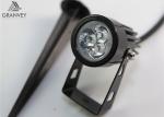 3W High Brightness Solar LED Garden Lights Black Aluminum IP65 Outdoor Flat