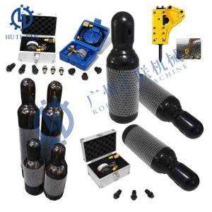 Quality 4L 8L 10L Excavator Hydraulic Breaker Nitrogen Gas Bottle Gas Cylinder Tank for Hydraulic Breaker Hammer Parts wholesale