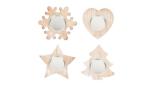 Home Wooden Candle Holder Craft Decor Statue Cute Handmade Wooden Figurines