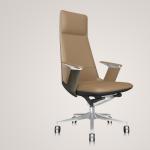 Ergonomic Modern Leather Office Chair In White Comfortable And Non-Deformable