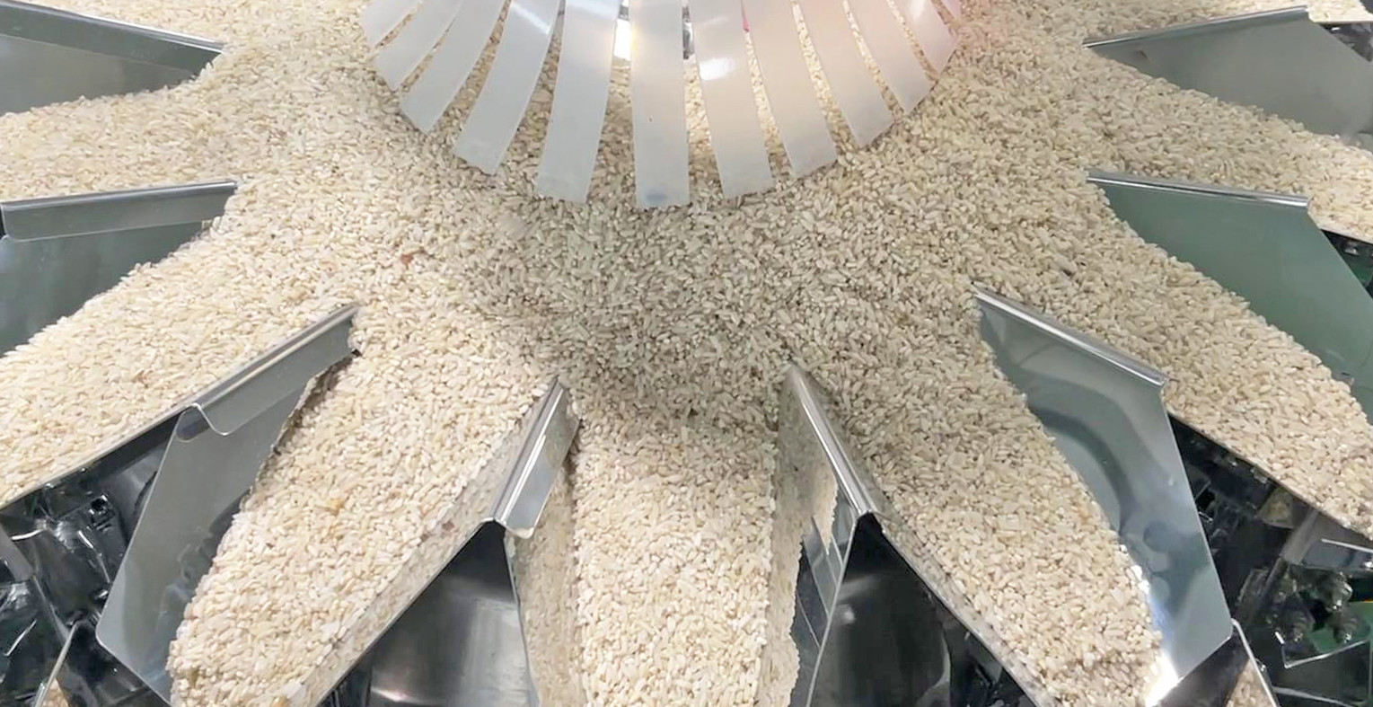 14 Buckets Automatic Multihead Weigher 1kg 2kg 5L Cereals Food Grain Rice Bag Packing Machine