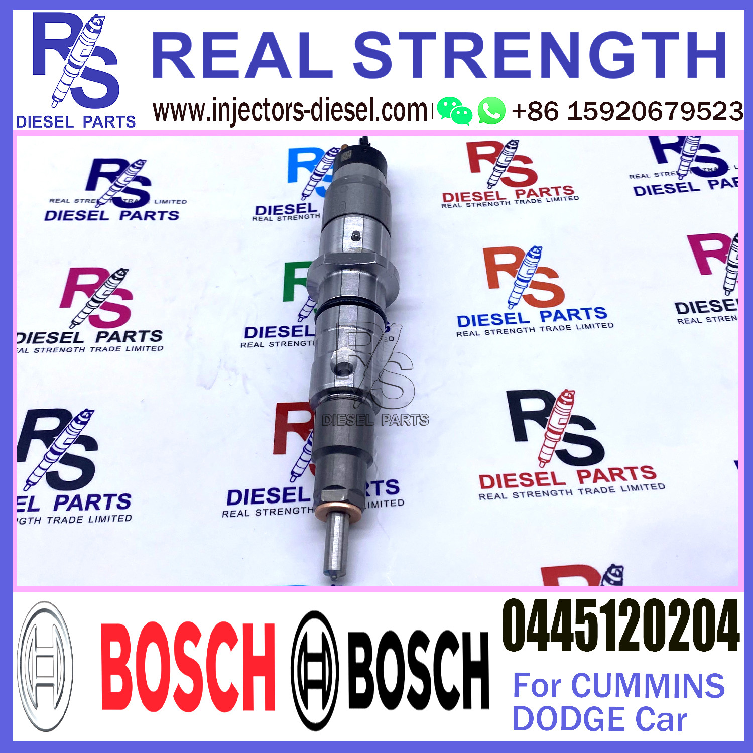 Genuine common rail injector 0445120204 5253221 For CUMMINS DODGE engine