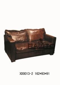 Quality Luxury classic antique two seater leather sofa/classical two persons leather sofa wholesale