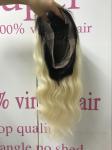 1B/613 Color Two Tone Human Hair Wigs / White Women Ombre Real Hair Extensions