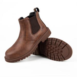 Quality Waterproof Woodland Chelsea Fashionable Rubber Leather Shoes Men Steel Toe wholesale