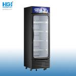 310L Glass Door Durable Using Commercial Upright Showcase Cooler For Beverage