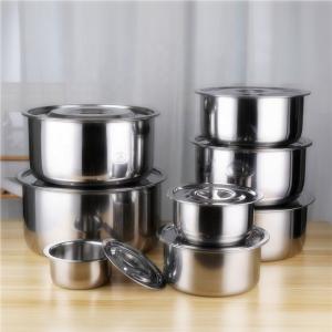 Quality Hot sale 5pcs stainless steel 410 stock pot cooking pot set with lid wholesale
