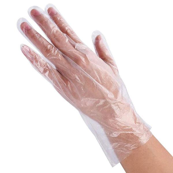 Food Grade Disposable Protective Gloves / Restaurant Kitchen PE Transparent