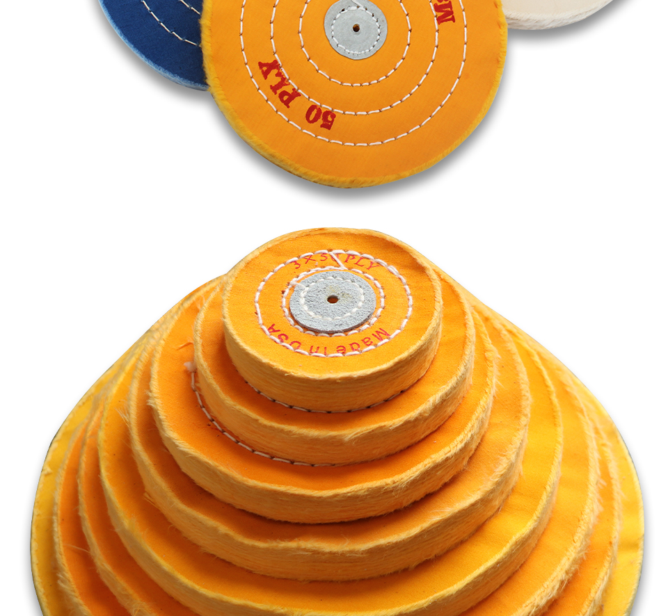 Grinder Jewelry Polishing Machine 1/7" center hole Cloth Buffing Wheels Cotton