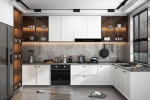 Quality Kitchen Cabinets For Custom Prefab Houses Wooden Unit Designs Smart Cupboard wholesale
