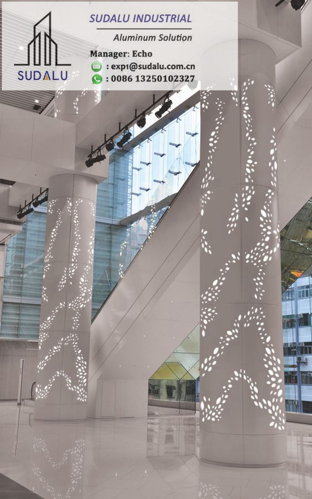 Aluminum Column Cladding Panel Decorative Column Wraps Alumium Perforated Screen