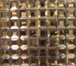 12x12 Mirror Metallic Mosaic Tiles Stainless Steel Mosaics For Bar / Hallway