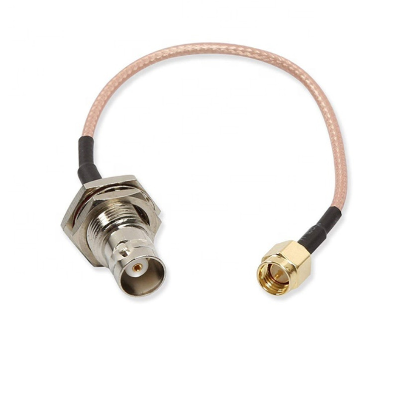 4 Hole Flange Radio Frequency Connectors N Type Female RCA TO BNC SMA Coaxial