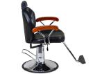 WT-3202 Professional Hair Styling Chair Black PU Chrome Armrest with Wood